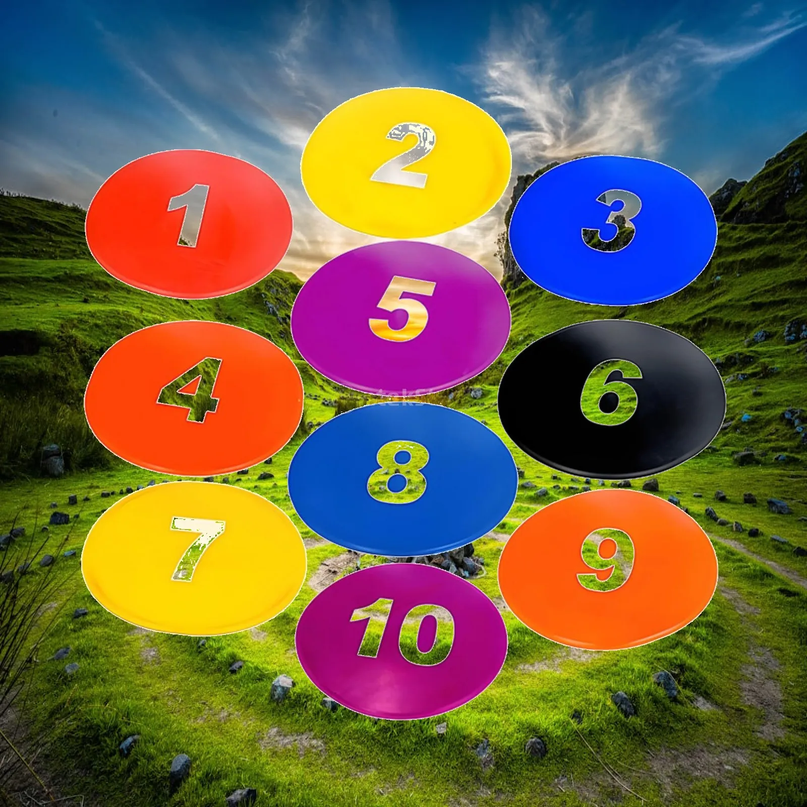 TPE Training Marker Disc 23cm Wear Resistant Soccer Field Marker for Footwork Practice and Game Setup