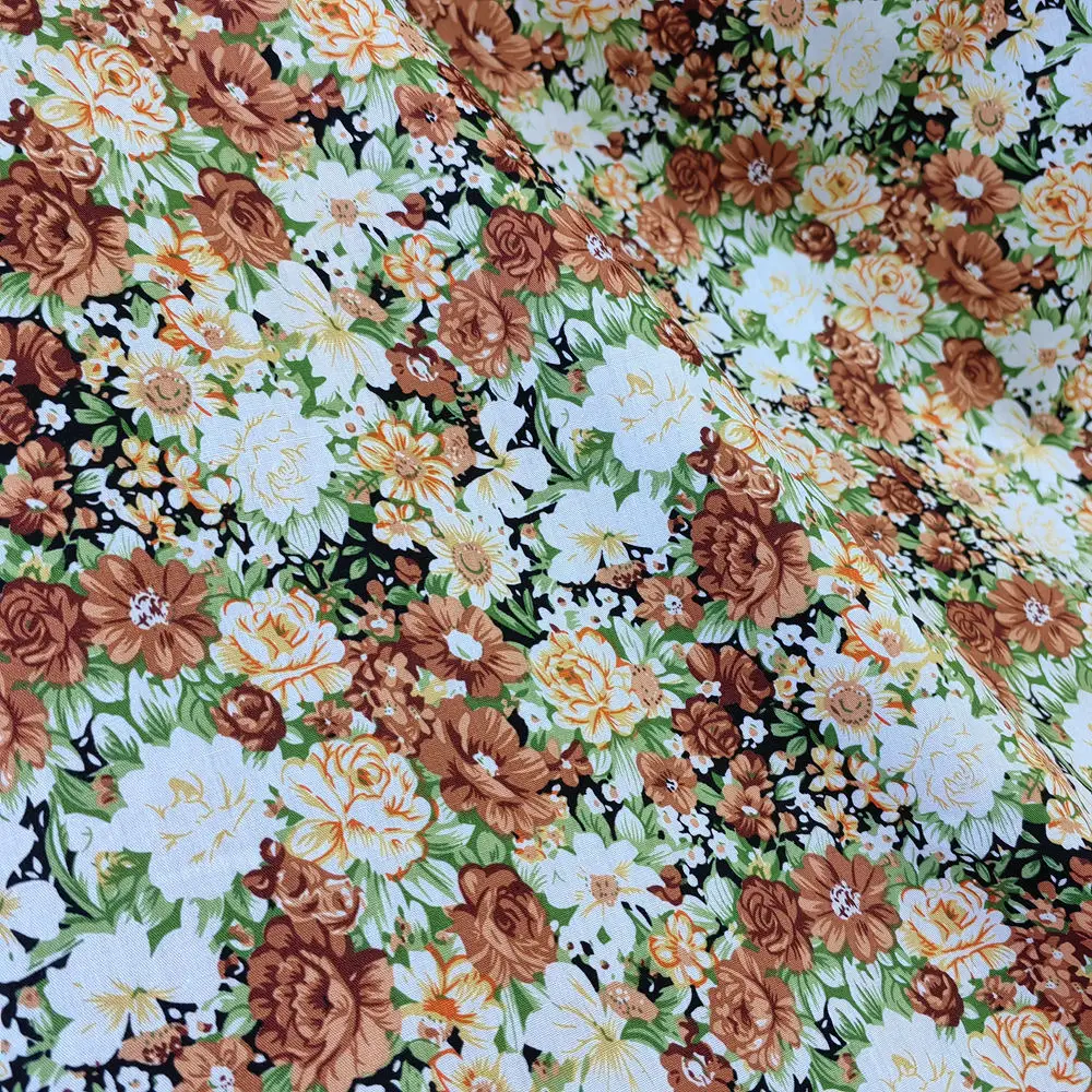 100% Cotton Poplin Pastoral Floral 40S Tissun Liberty Fabric For Kids Baby Sewing Cloth Dresses Skirt DIY Handmade Patchwork