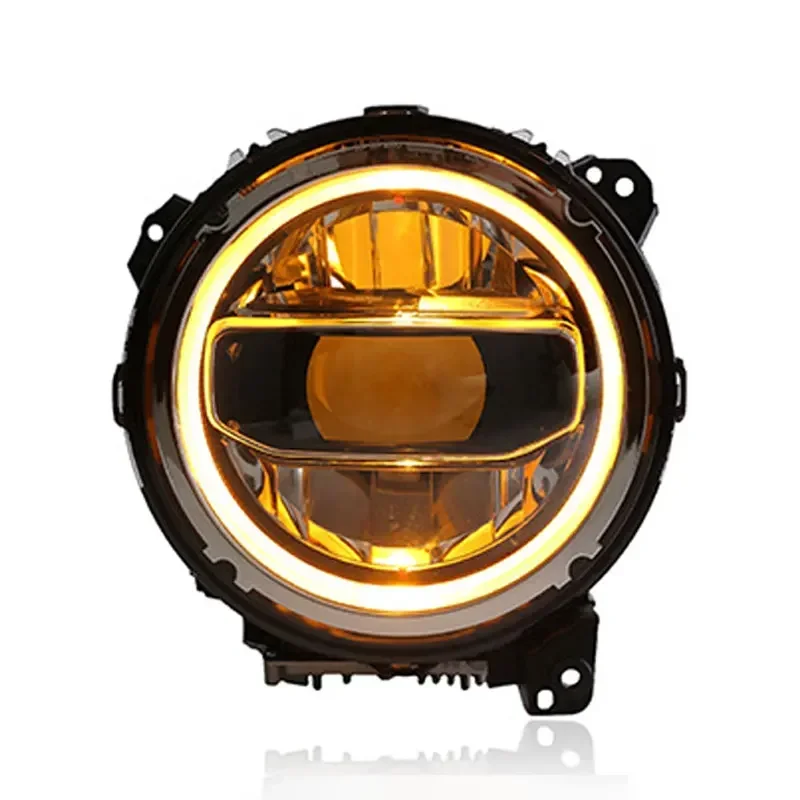 LED رئيس مصباح ل جيب رانجلر LED المصباح 2018-2023 المصابيح الأمامية رانجلر DRL بدوره إشارة عالية شعاع الملاك العين العارض عدسة #1