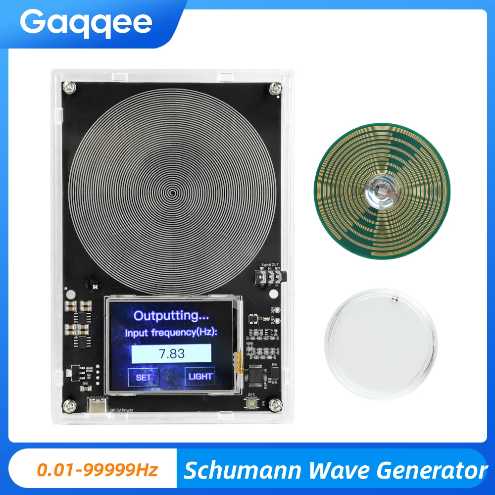 

Adjustable Frequency Schumann Wave Generator 0.01-99999Hz With Touch Screen For Brainwave Relaxation Sleep Aid And Meditation