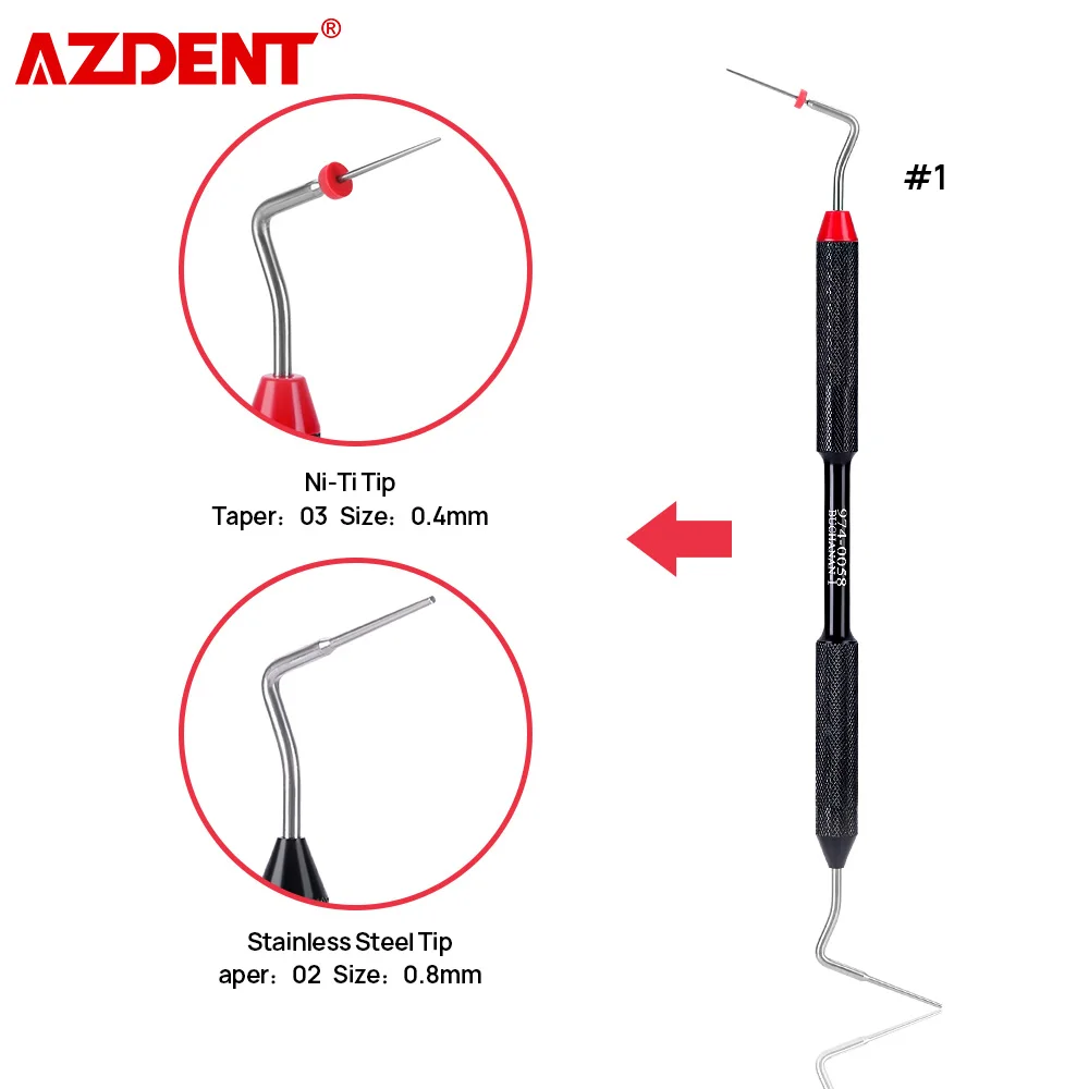 AZDENT 1pc Dental Sybronendo Endo Buchanan Hand Pluggers Tips Fill Obturation #1 #2 #3 Dentist Tools Dental Lab Tool