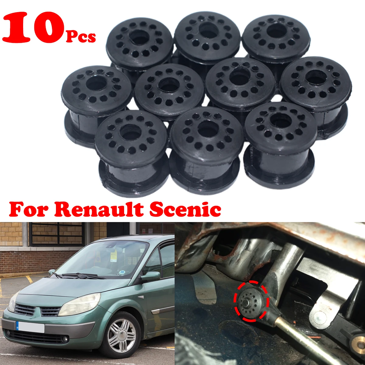 

10pc For Renault Scenic Chrysler Voyager Gearbox Cable Linkage Rubber Bushing MT Shift Lever Assembly Repair Replacement Parts