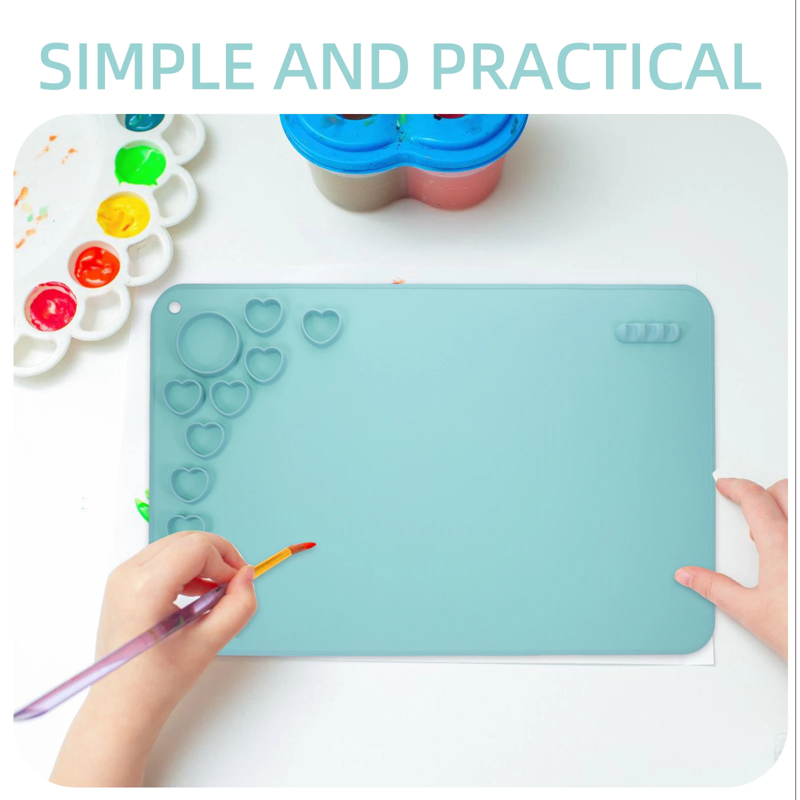 

1pc Silicone Craft Mat Resin Painting Mat Non-Stick Silicone Sheet For Diy s Art Nail Casting Heat Resistant
