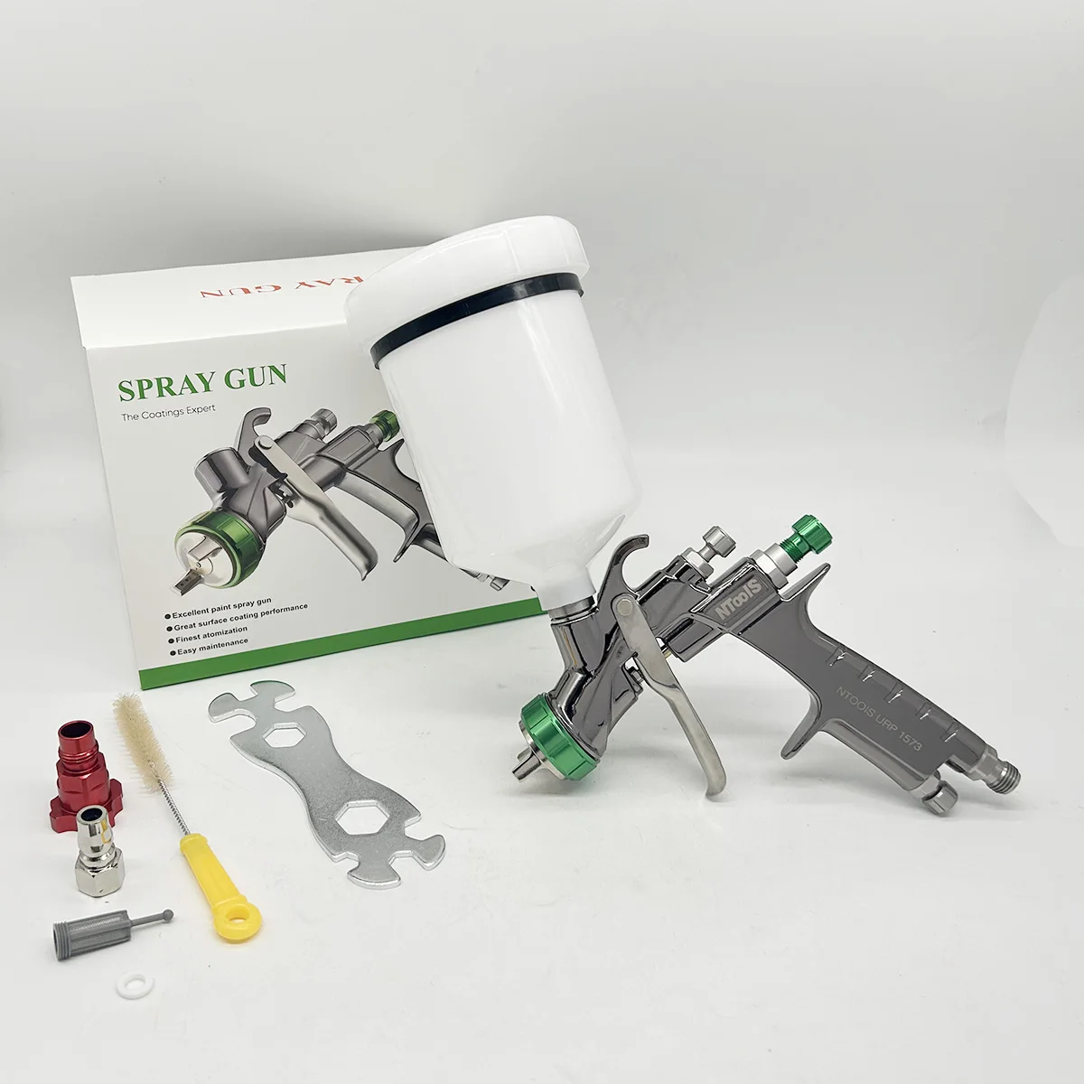 W-400 الهواء بندقية رذاذ سيارة إنهاء أدوات الطلاء 1.3 مللي متر فوهة 600cc كوب URP طلاء السيارات الطلاء بندقية رذاذ البخاخة للمياه القائمة