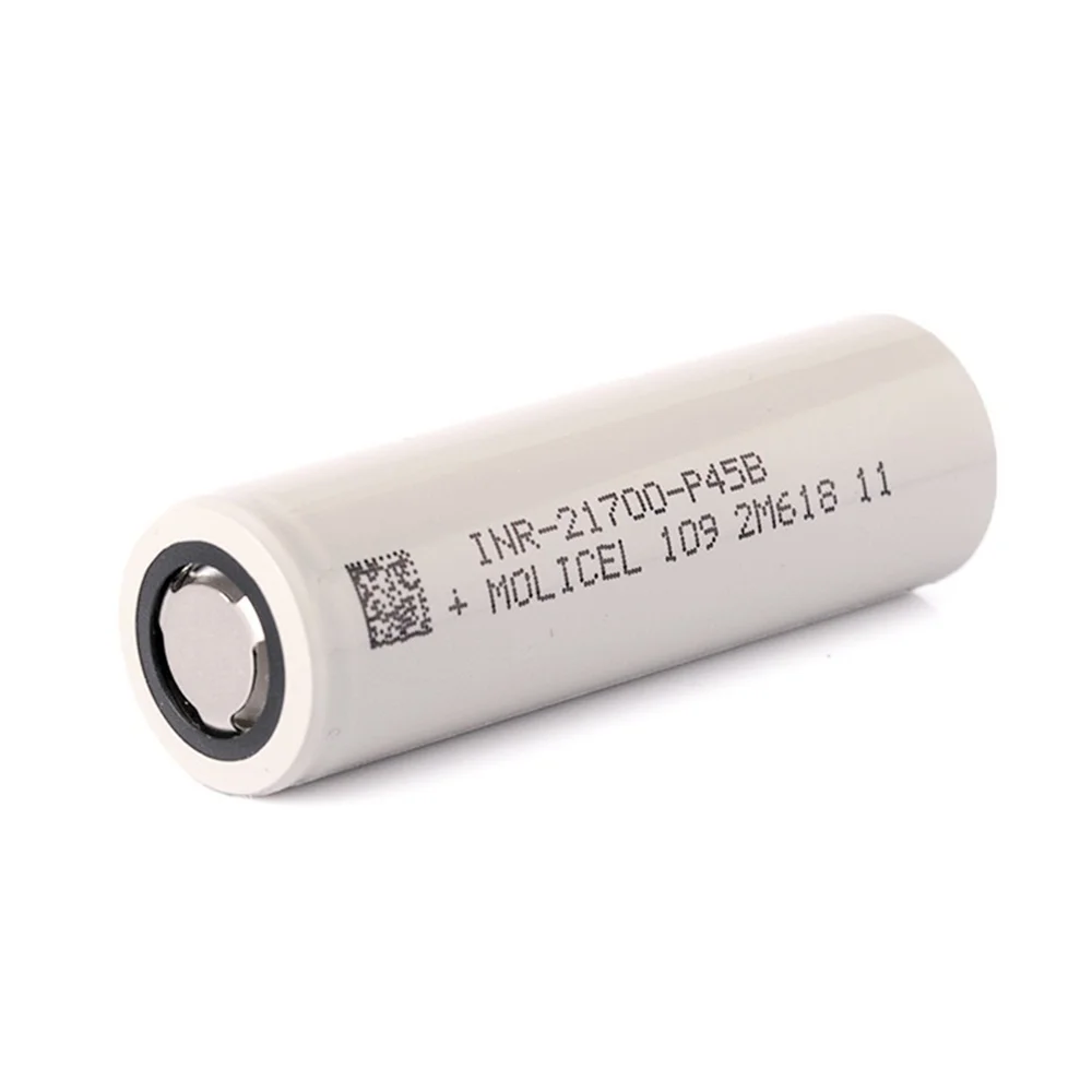 Grade A 3.6V Molicel 21700 Lithium Battery INR21700-P45B 4500mAh 10C High Power Max 45A Discharge Rechargeable li ion Cell