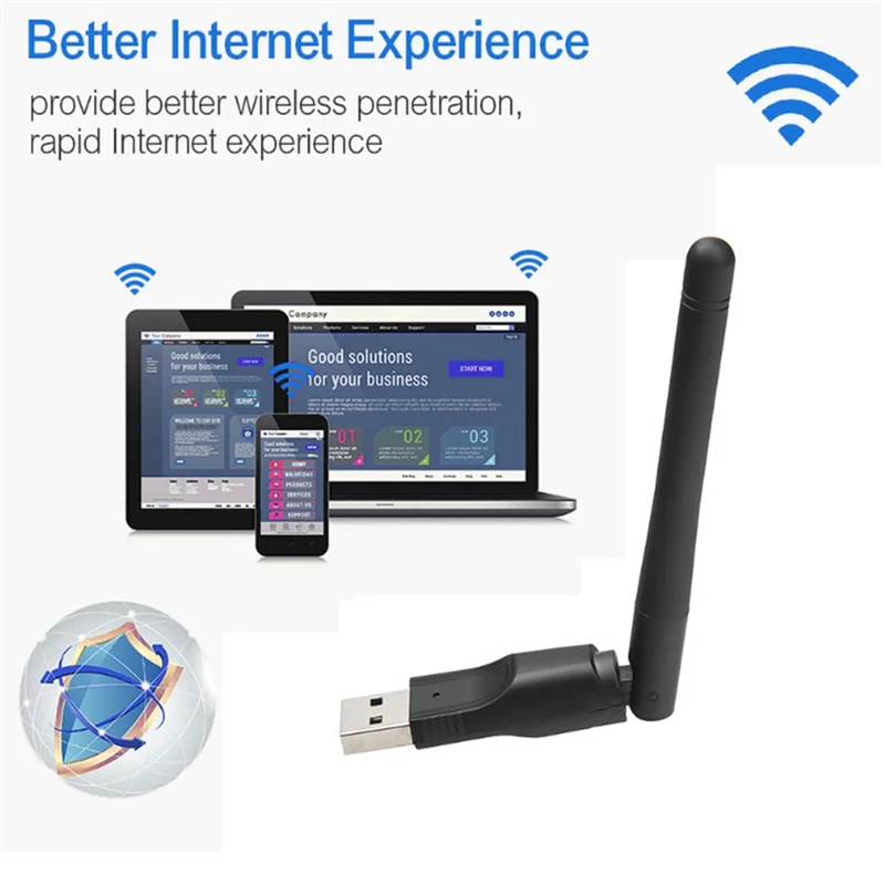 【Подержанные предложения】NIC-приемник без драйверов USB беспроводной Wi-Fi универсальный сетевой приемник ПК ноутбук Wi-Fi внешний передатчик запасные части