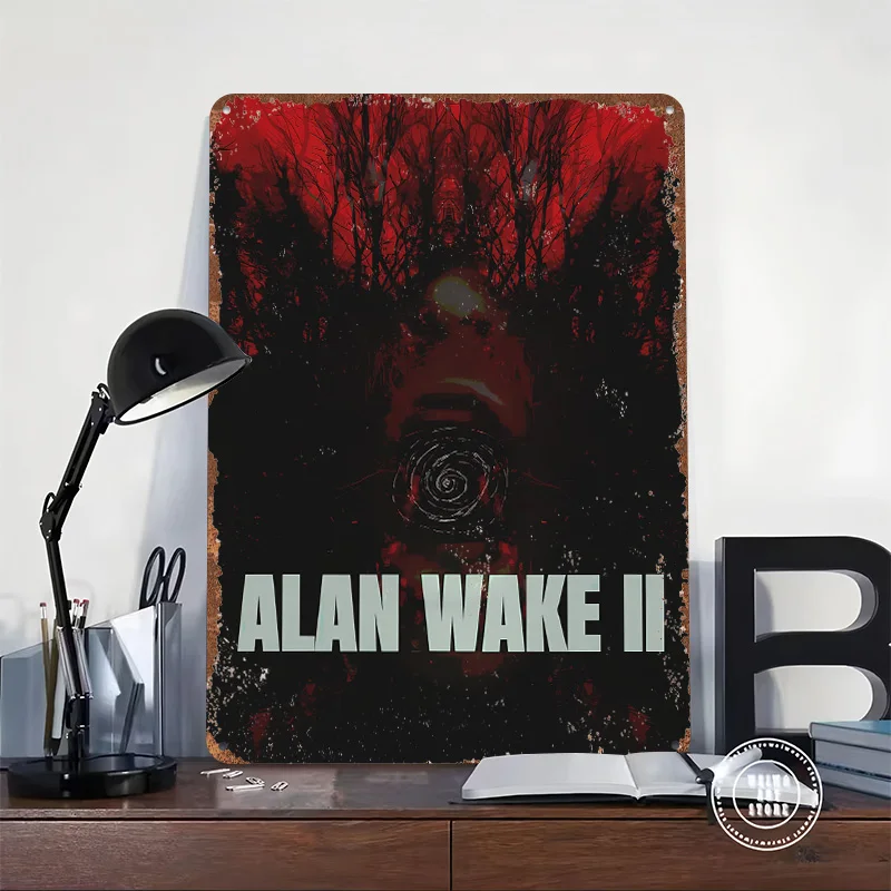 Alan Wake II Game Metal Poster Customized Wall Art Retro Vintage Tinplate Signs for Interior Decoration Living Room Accessories