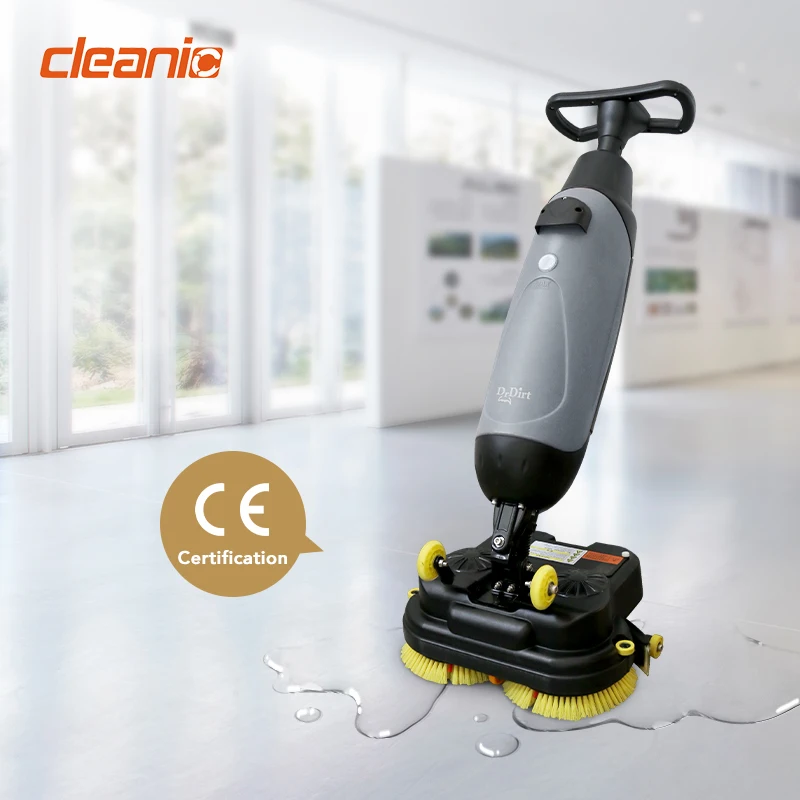 

Compact Mini Electric Hand Push Dual Brush Vacuum Sweeper Machine Manual Floor Cleaner for Office Hospital Use