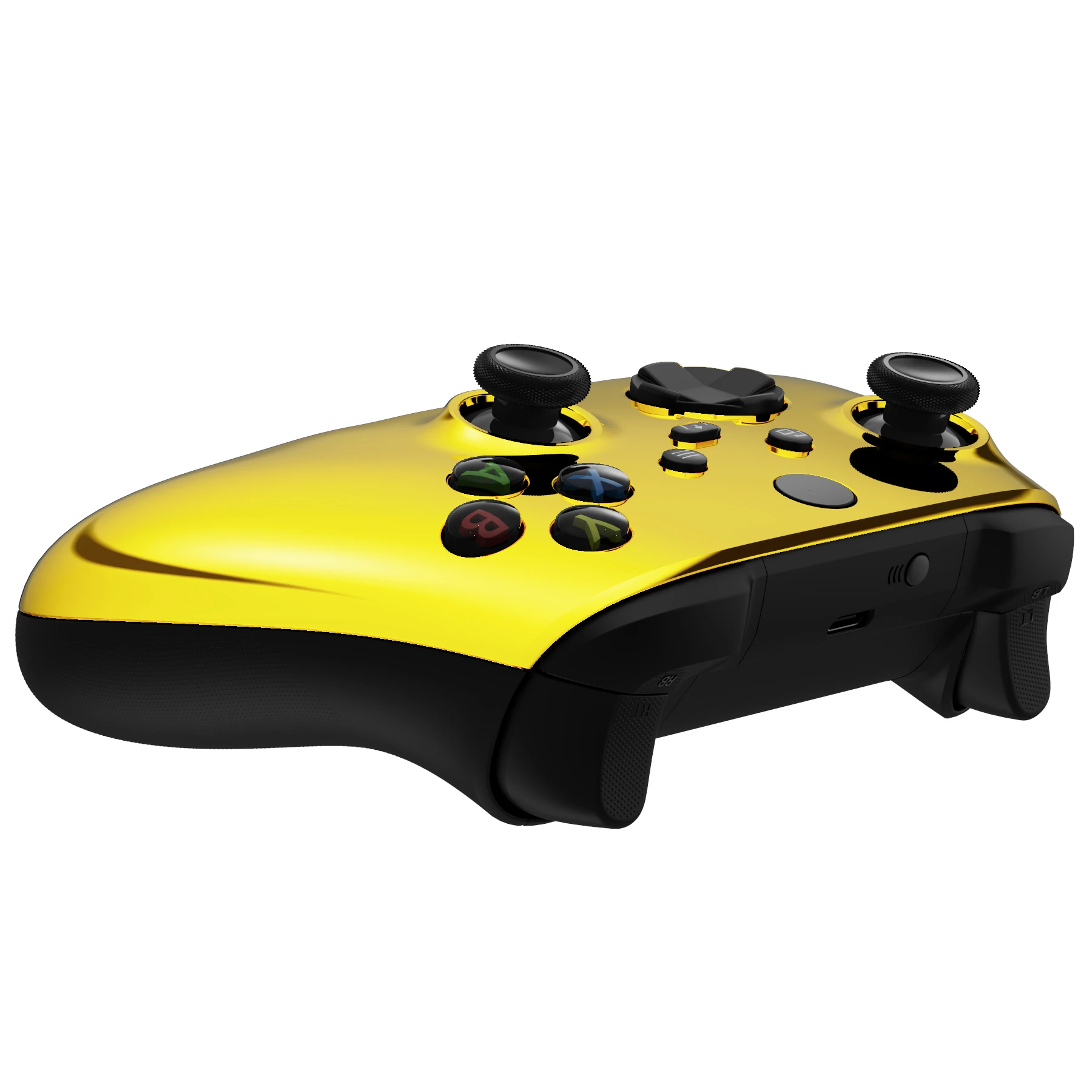 eXtremeRate Replacement Front Housing Shell Cover for Xbox Core Wireless Controller ( Xbox Series X/S ) - Chrome Glossy Series