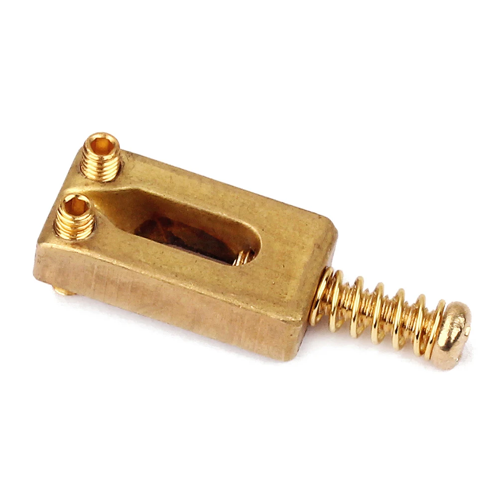 

Guitar Bridge Saddle Compensated Bridge Saddle Brass Bridge Saddle Guitar Bridge Saddle for Bass Golden Guitar Bridge Saddle
