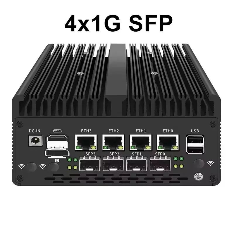 Topton Solid Firewall Mini PC Computer industriale Intel I7/i5 13620H/12450H 8505 4*2.5G NICS 2*10G/4*1G SFP 2*DDR5 NVMe