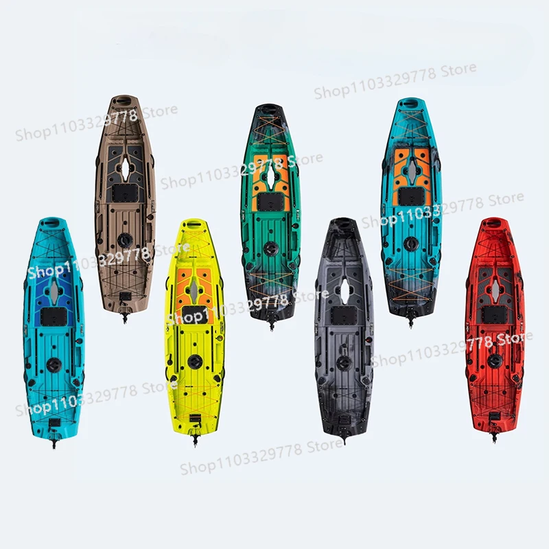 

LLDPE Modular Kayak With Engine Fishing Boat Canoe With Seat And Paddle Rotomolded Raft Portable For Drift Outdoor Fishing