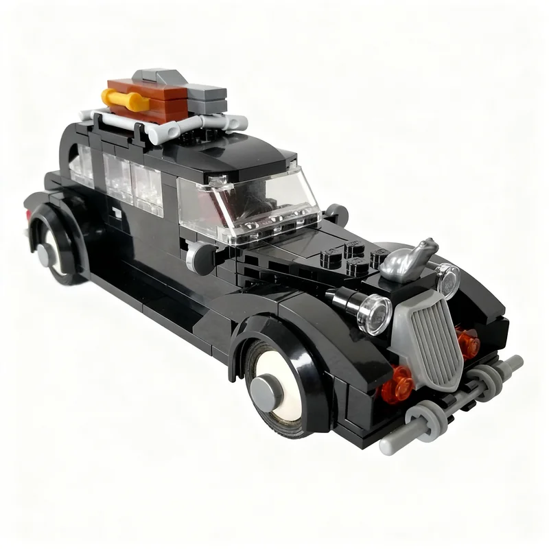215 elementów MOC Wednesday The Addams Family Model Samochodu Klocki Konstrukcyjne Zabawki Prezent na Boże Narodzenie DIY Kreatywny Pomysł Edukacyjny
