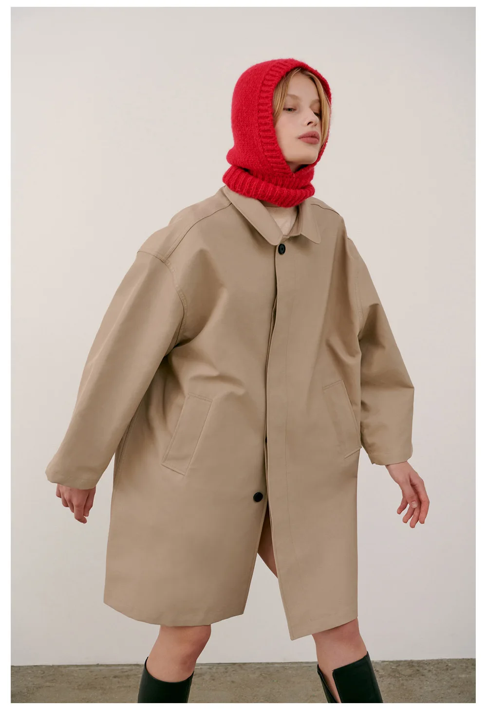20 % Wolle Strickmützen Winterwärmer Unisex Kapuzenmütze Halskragen Schal Mütze für Männer und Frauen Ski Beanie Hüte Kalte Mütze Sturmhaube Mütze – Detail 5