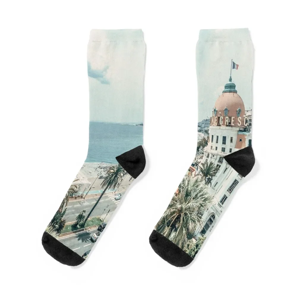 

Promenade des Anglais, Nice, France Socks moving stockings Toe sports summer man Socks Men Women's