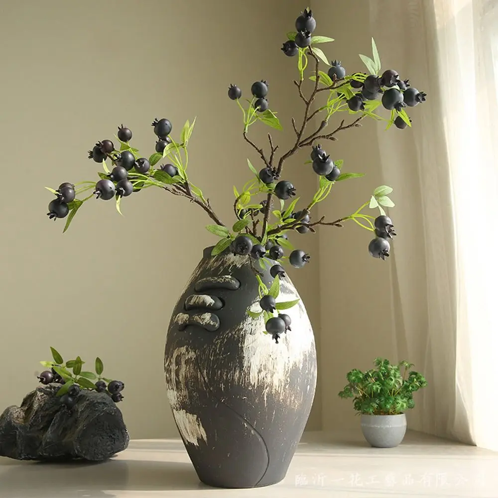 

Plastic Artificial Hawthorn Branches Handmade Realistic Simulation Hawthorn Fruit Elegant Fake Plants Wedding Party