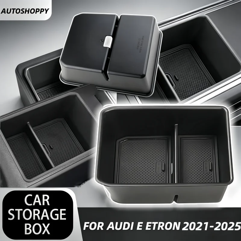 

Car Storage Box for Audi Q4 E Etron 2021-2025 Armrest Box Central Console Tray Holder Container Organizer Accessories
