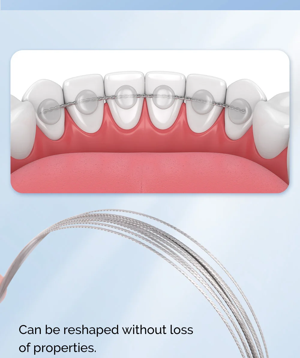 10 Teile/paket AZDENT Dental Kieferorthopädische Lingual Retainer Drähte Flache Gerade Twist Drähte Edelstahl 15 cm Zahnmedizin Materialien – Detail 5