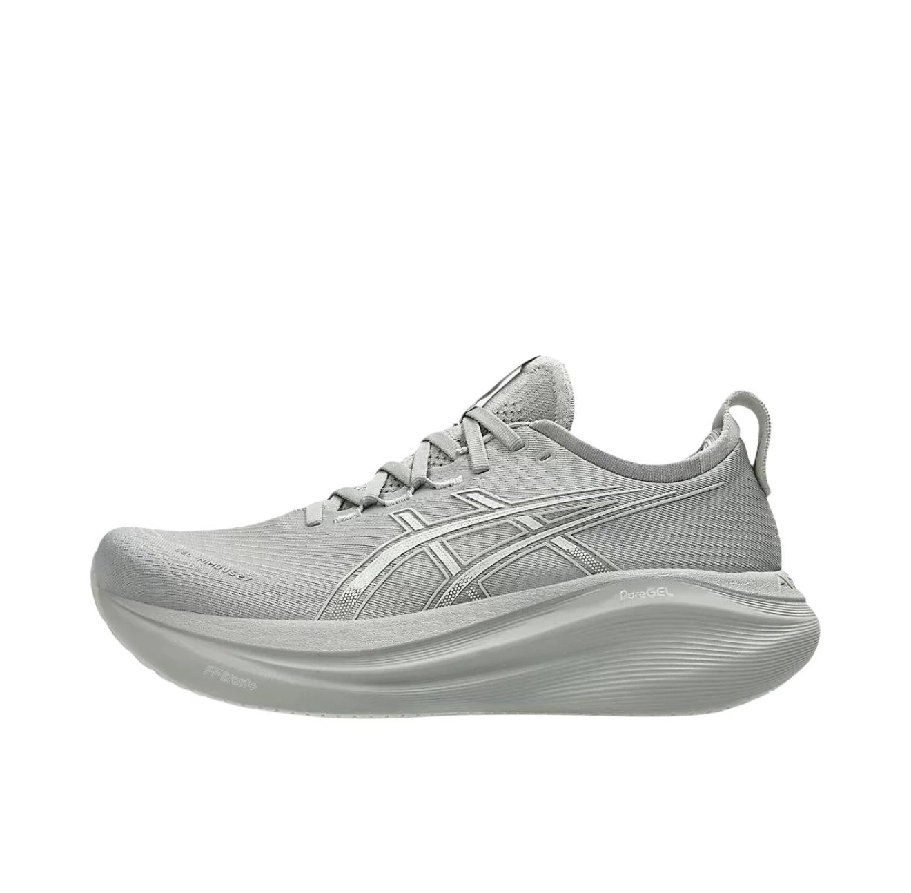 حذاء الجري Asics Gel-Nimbus 27 للتحكم في الهواء الطلق وتجريد الصدمات ومقاوم للانزلاق ومقاوم للاهتراء للرجال والنساء باللون الرمادي #2