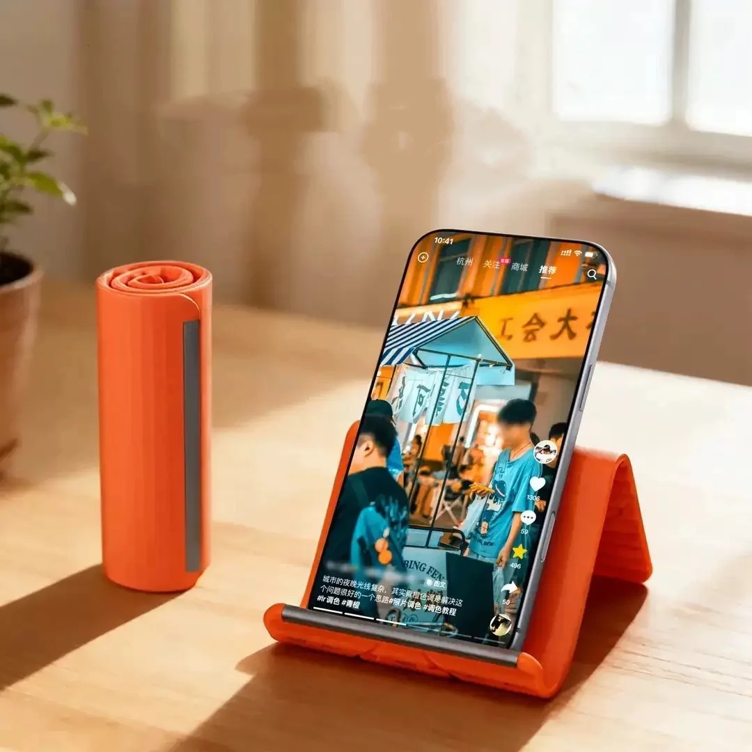 Lazy Portable Phone Stand Silicone Desktop Tablet Laptop Holder Creative Flexible Foldable Transforming Stand Travel Accessory