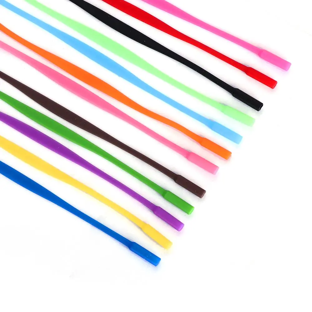 2 Pcs Adjustable Sports Cord High Elastic Anti Slip Silicone Eyeglasses Straps Sunglasses String Ropes Glasses Chain