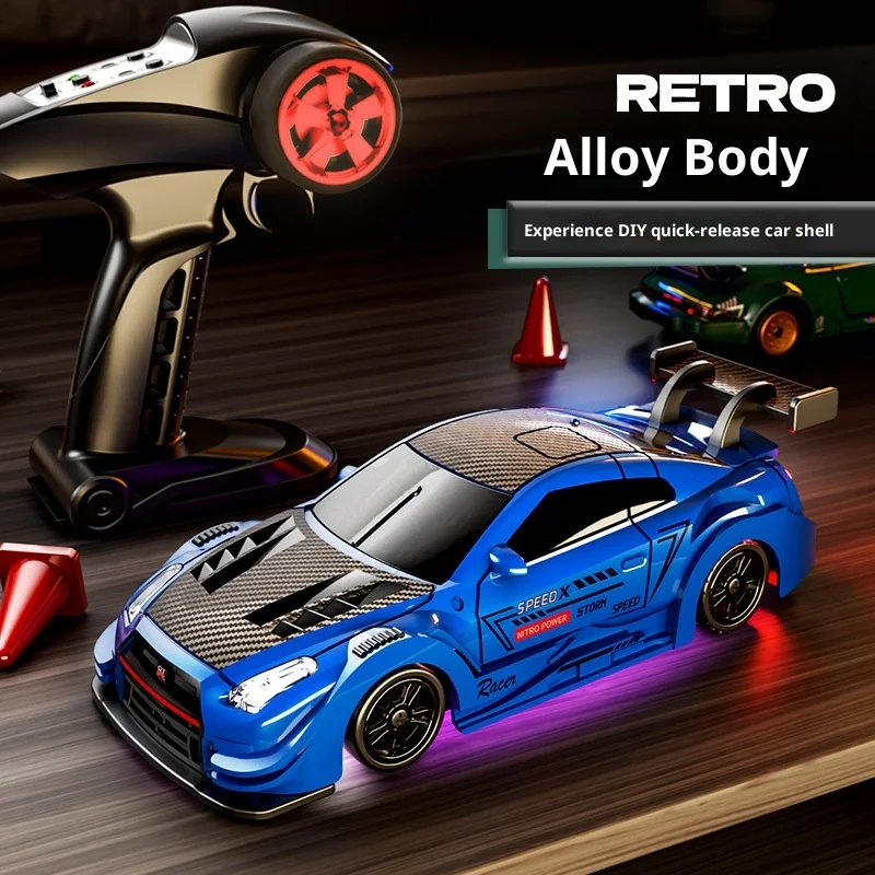 

Hot 1:43 Alloy Four-Wheel High-Speed Drive Drift Car Desktop Series Full Scale Gyroscope Remote Control Toy Car Boys Gift