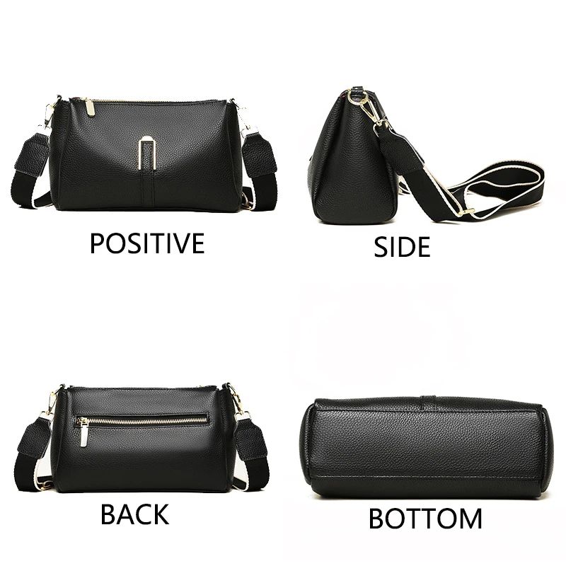 100% Genuine Leather Women\'s Bag Handbag 2024 Luxury Cow Leather Women Shoulder Crossbody Bag Fashion Female Messenger Phone Bag