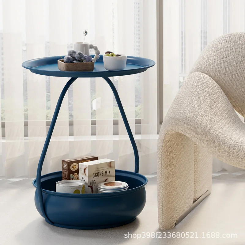 Nordic sofa storage small coffee table creative bedside table bedroom small round table living room hand carry