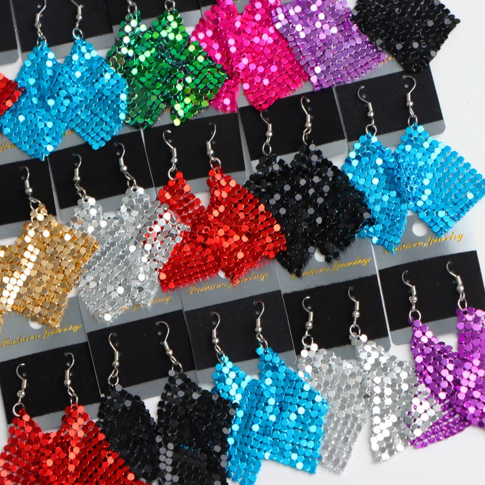 10Pairs/Lot Fashion Vintage Shiny Elegant New Design Multicolor Earrings For Women Jewelry Accessories Party Gifts Mixed Style