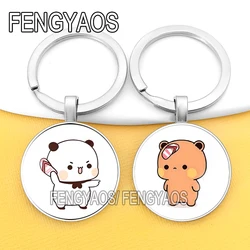 Couple Keyring White and Black Panda Keychains Lovely Animal Keychain Gift for Girl Friend Bubu Dudu  Key Chains