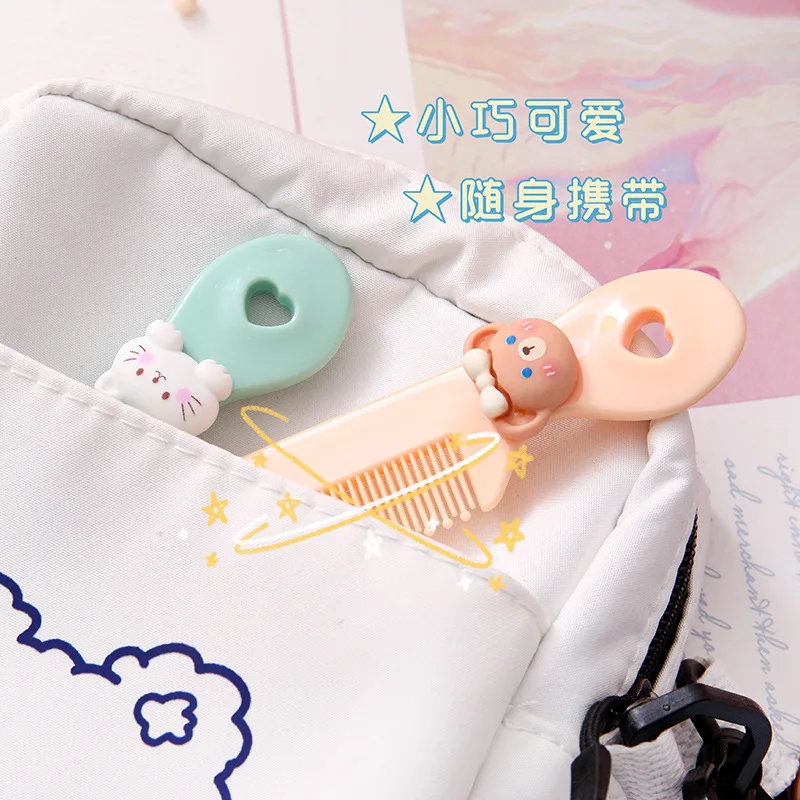Round Head Comb Small Color Baby Body Care Toddler's Portable Plastic Pregnant Baby  Rounded  Teeth Cartoon