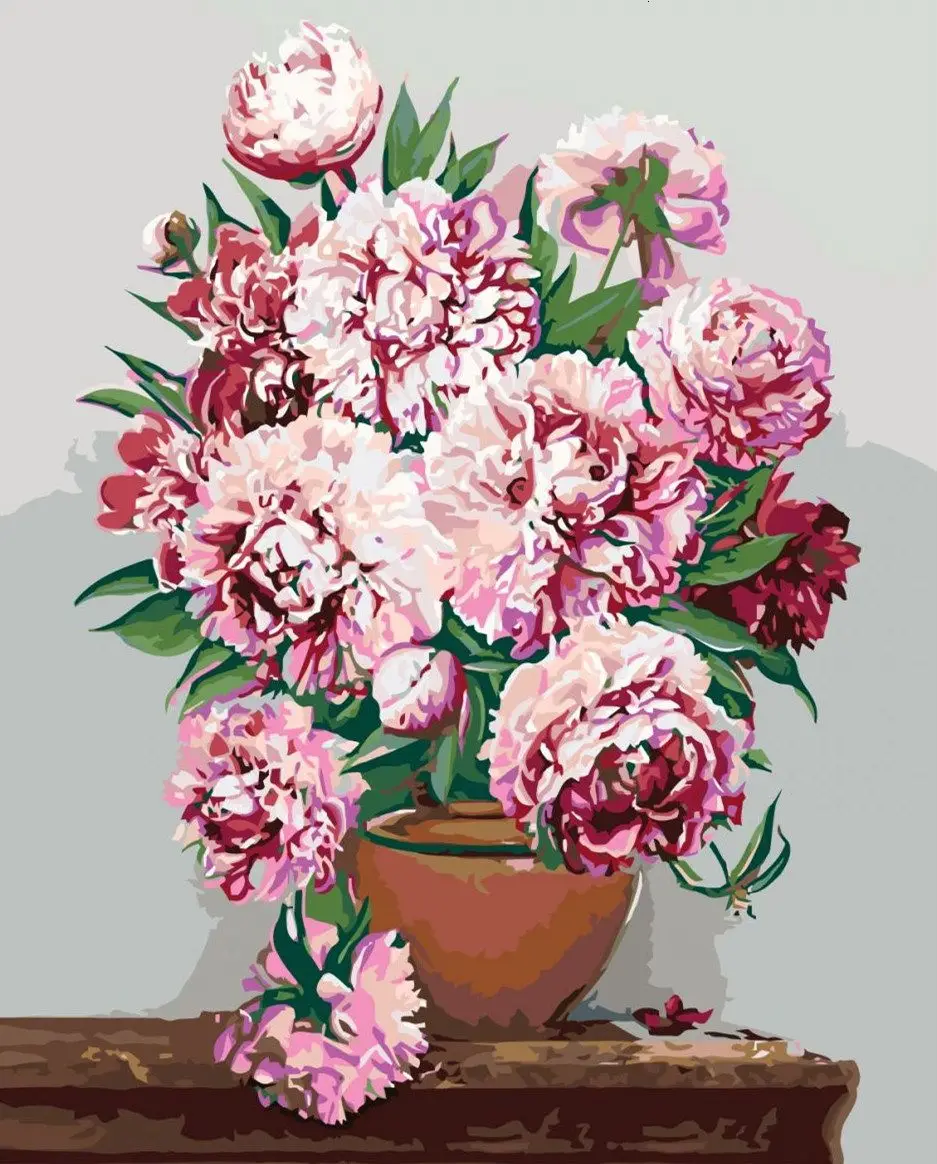 CHENISTORY Pink flowers in a bowl