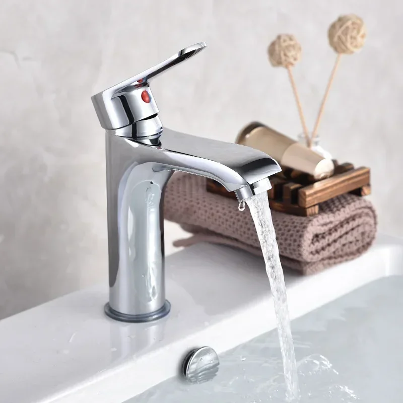 

Multi Style Washbasin Faucet, Bathroom Basin, Raised 304 Stainless Steel Cold and Hot Faucet, Bathroom Decoration Accessories