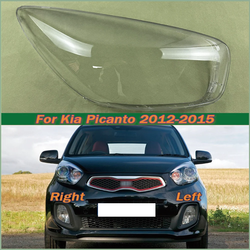 

For Kia Picanto 2012-2015 Front Headlamp Cover Transparent Mask Lamp Shade Headlight Shell Lens Replace The Original Lampshade