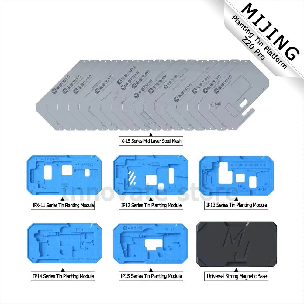 Pflanzung Zinn Plattform Mijing Z20 Pro 22 in 1 umfassenden Zinns tation für IPX-15Pro max Mid Layer Stahlgitter Magnet Zinn Tisch