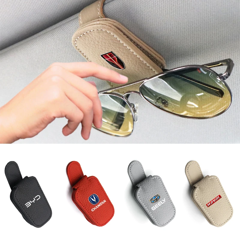 

Leather Sunglasses Clip For Dodger journey charger Avenger Challenger Charger Durango Car Sun Visor Eyeglasses Clips Accessories