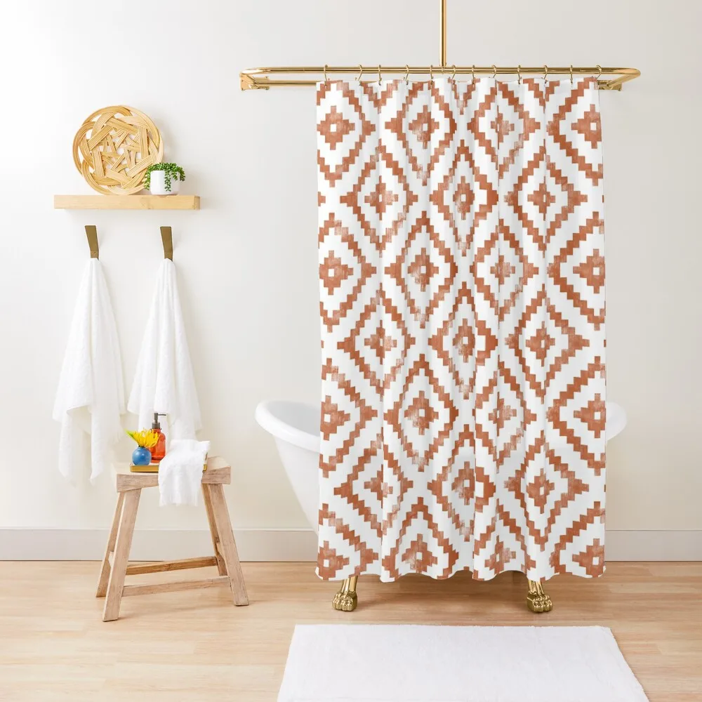 

Aztec Distressed - rust Shower Curtain Bathroom And Shower Curtains Shower Curtain For Bathroom Set