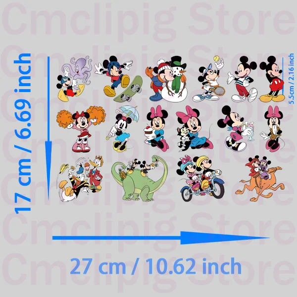 Mickey Mouse custom patch Minnie Mouse thermo-stickers for children iron on transfer DIY Sewing Decoration