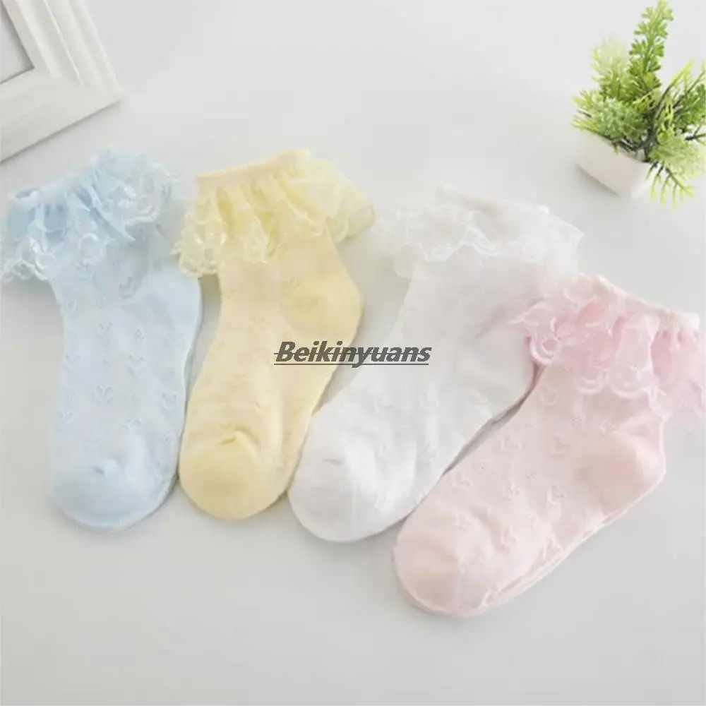 Girls Cotton Lace Socks Children Summer Thin Mesh Socks Princess Girl Short Boot Socks Cloth Infant Party Baby Girls sock