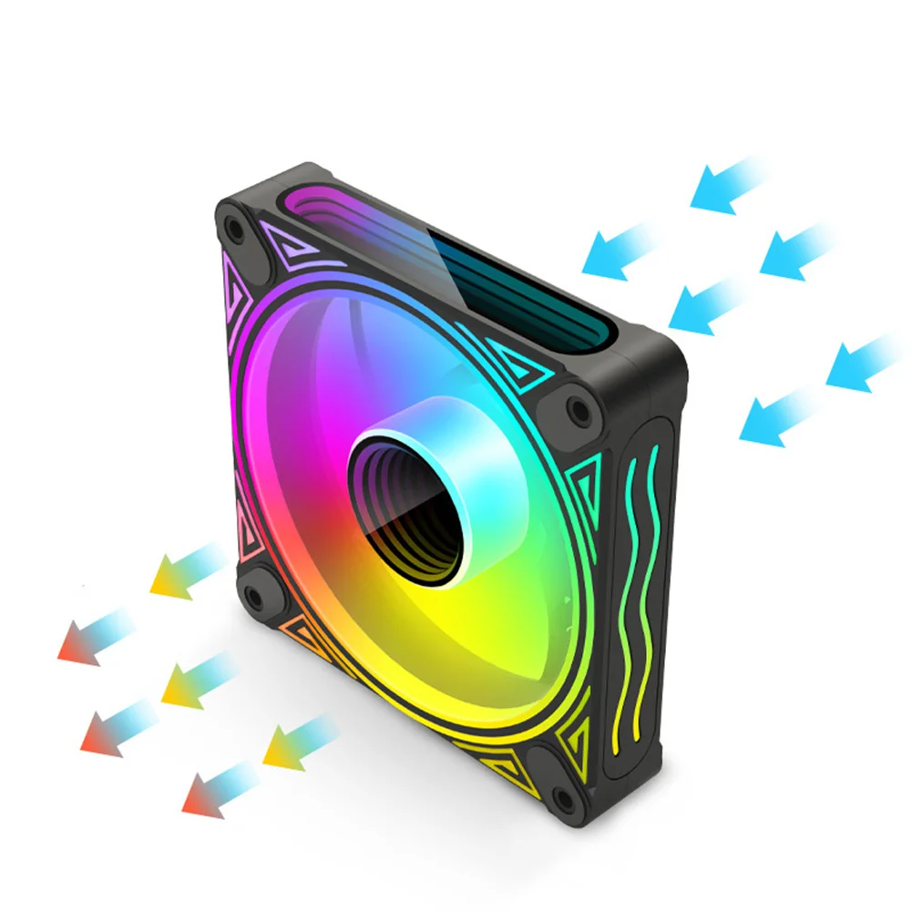 Dm1 kühler lüfter argb pc cpu geräuschloses gehäuse leuchtender lüfter 4.72 "kühlung pc lüfter mit hydraulischem lager geräuscharmer computer rgb gehäuse lüfter