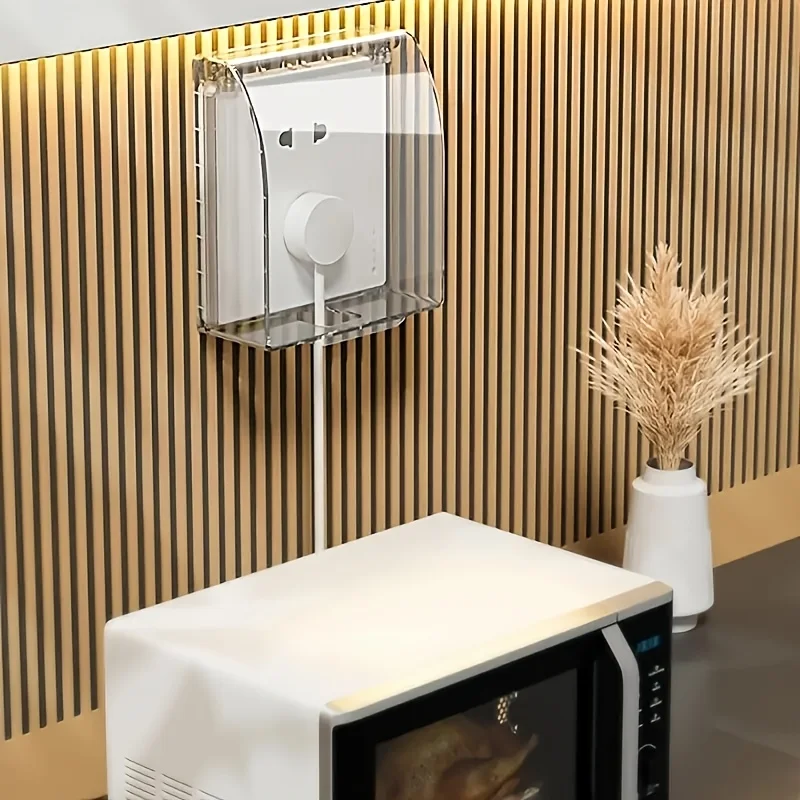 Transparent Self‑Adhesive Switch Socket Waterproof Cover, Bathroom Wall Socket Splash Proof Box, No Drilling Power Outlet Protec