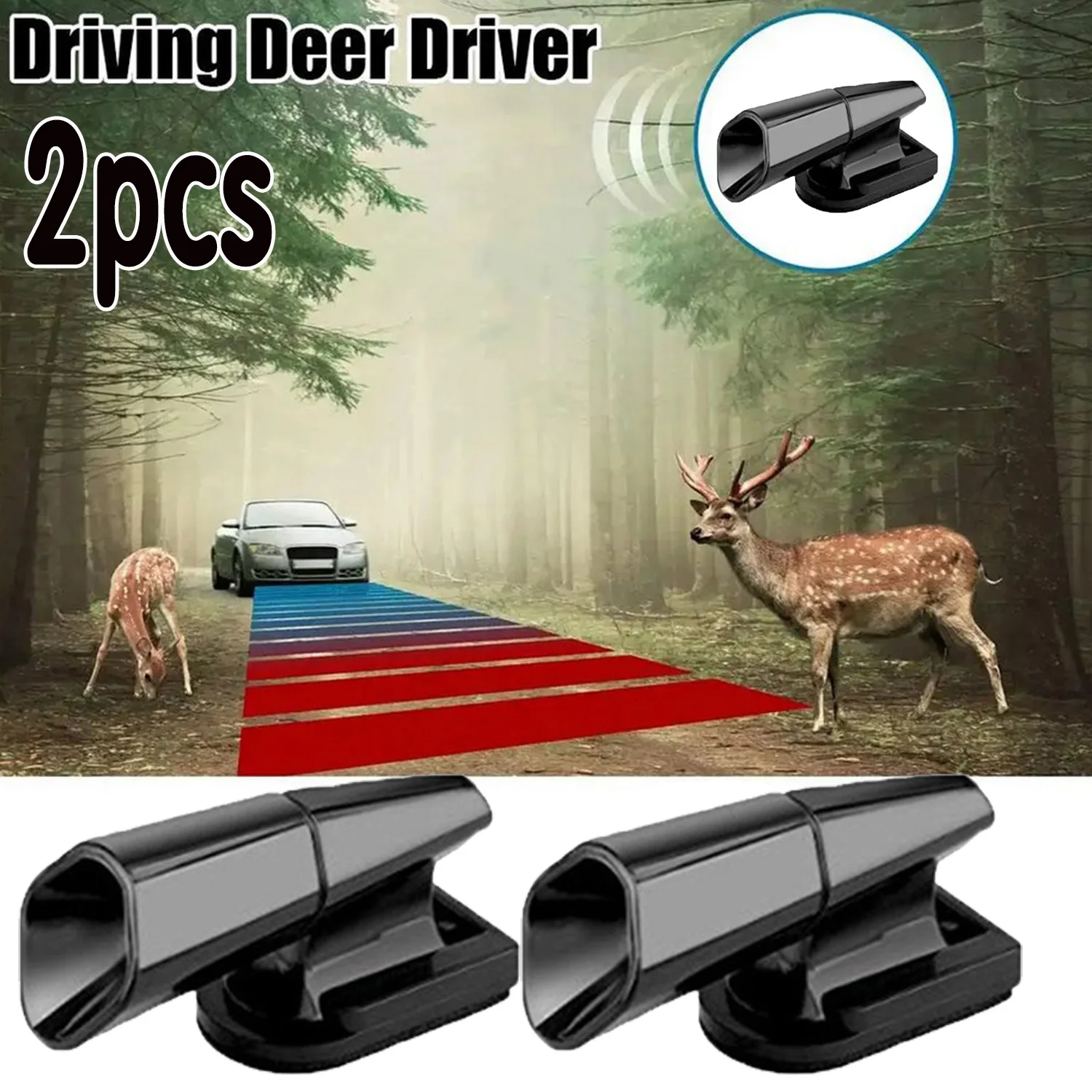 2pcs Animal Repeller Automotive Car Deer Whistles Whistles Ultrasonic Animal Warning Alarm Repeller Warn Safety Alert