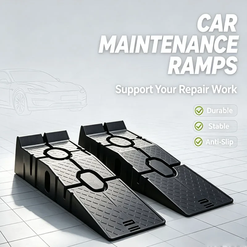 1Pair Black 2500KG Heavy Duty Car Ramps 900mm Long Antiskid Working Ramp Auto Oil Changing Repair Maintenance Tools