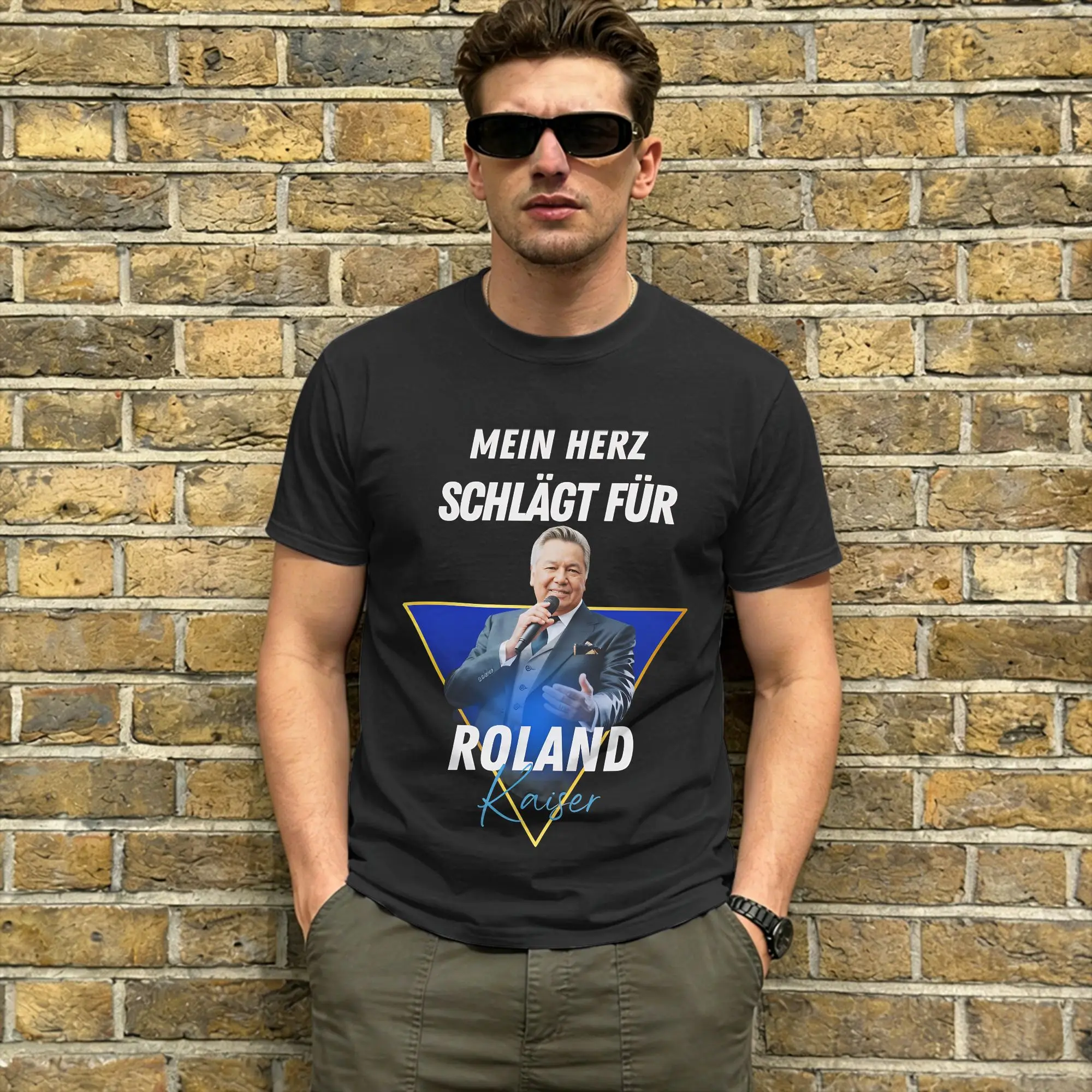 Leisure Roland Kaiser T-Shirts Men Round Neck Pure Cotton T Shirts Eurovisions Song Contest 2026 Short Sleeve Tees Plus Size Top