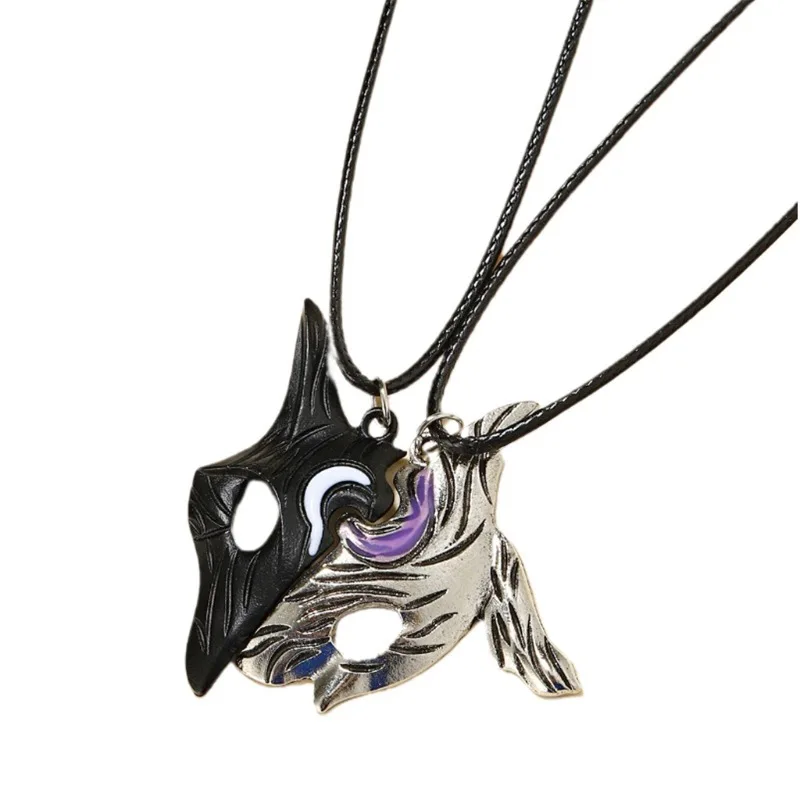 Game League of Legends Redemption Cosplay Necklace LOL Kindred Pendant Couple Eternal Hunters Man Woman Jewelry Gift Accessories