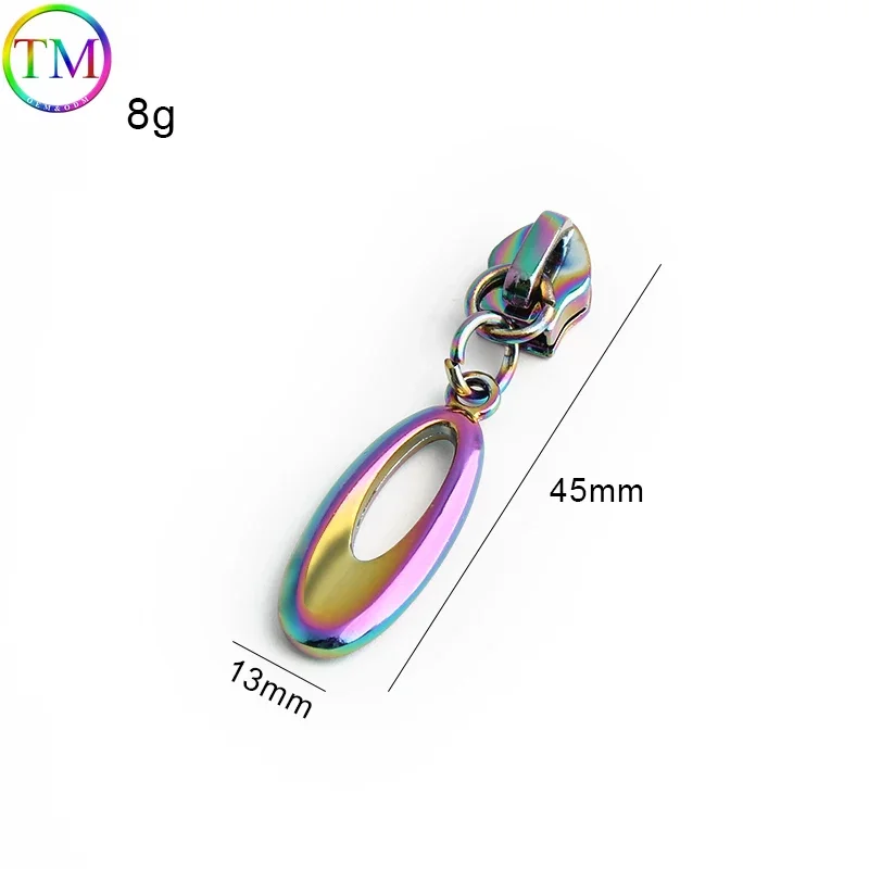 Water Droplet Shape 5# Nylon Metal Zipper Slider High quality For Sewing Clothing Suitcase Bags Zip Head Replacement Accessories