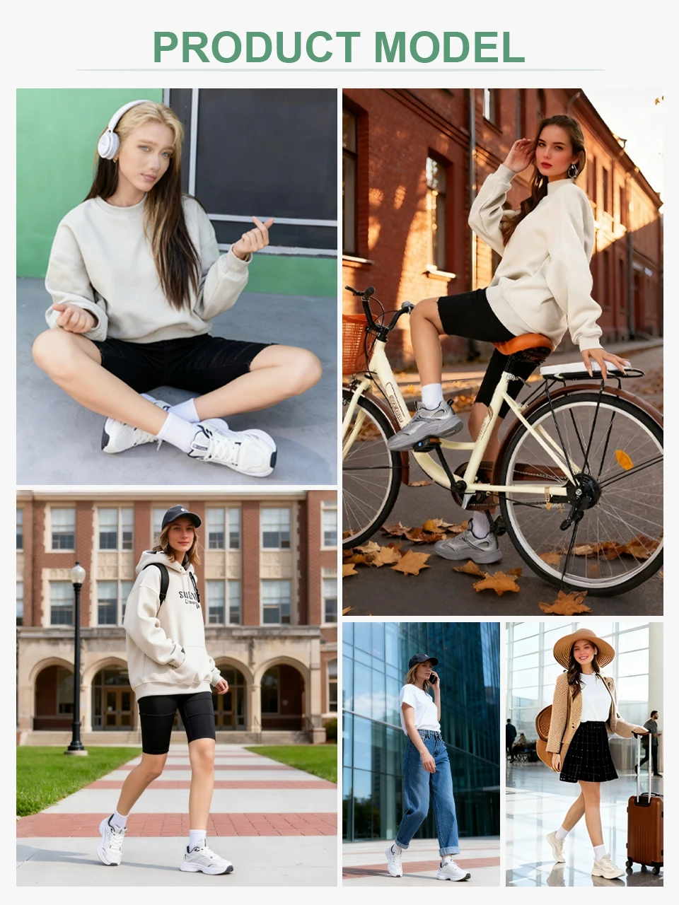 Baasploa Damen-Laufschuhe, leichte, atmungsaktive Sportschuhe für Damen, bequeme weiße Turnschuhe, lässige Turnschuhe, rutschfest – Detail 7