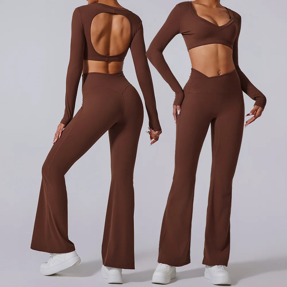 

2026 комплект для йоги, бесшовная женская спортивная одежда, тренировочная одежда, спортивная одежда, леггинсы для спортзала, фитнес-бюстгальтер, укороченный топ, спортивные костюмы с длинными рукавами