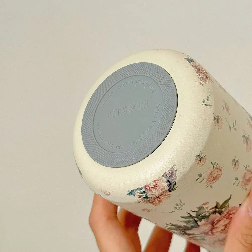 

Термос из нержавеющей стали 450/600 мл, винтажный, с цветочным узором, изолированная бутылка для воды, герметичная, портативная вакуумная фляга