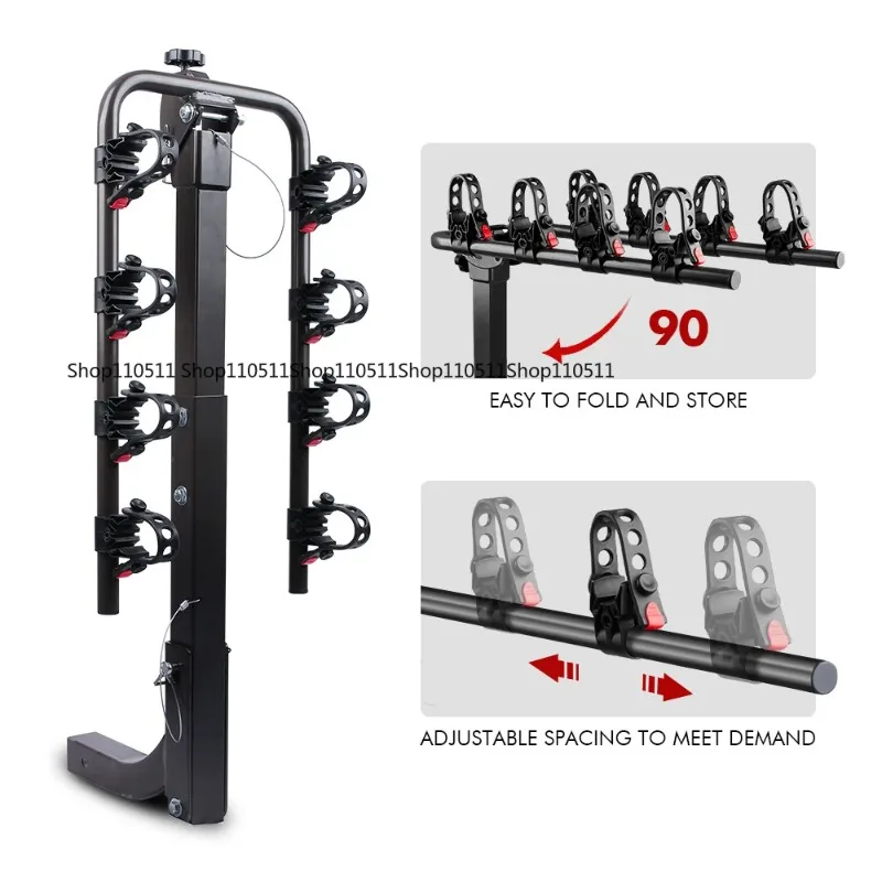

3-Bicycle Rack 2-Inch Receiver Trailer Hitch Bike Carrier for Cars Trucks SUVs Vans RVs Auto Accessories